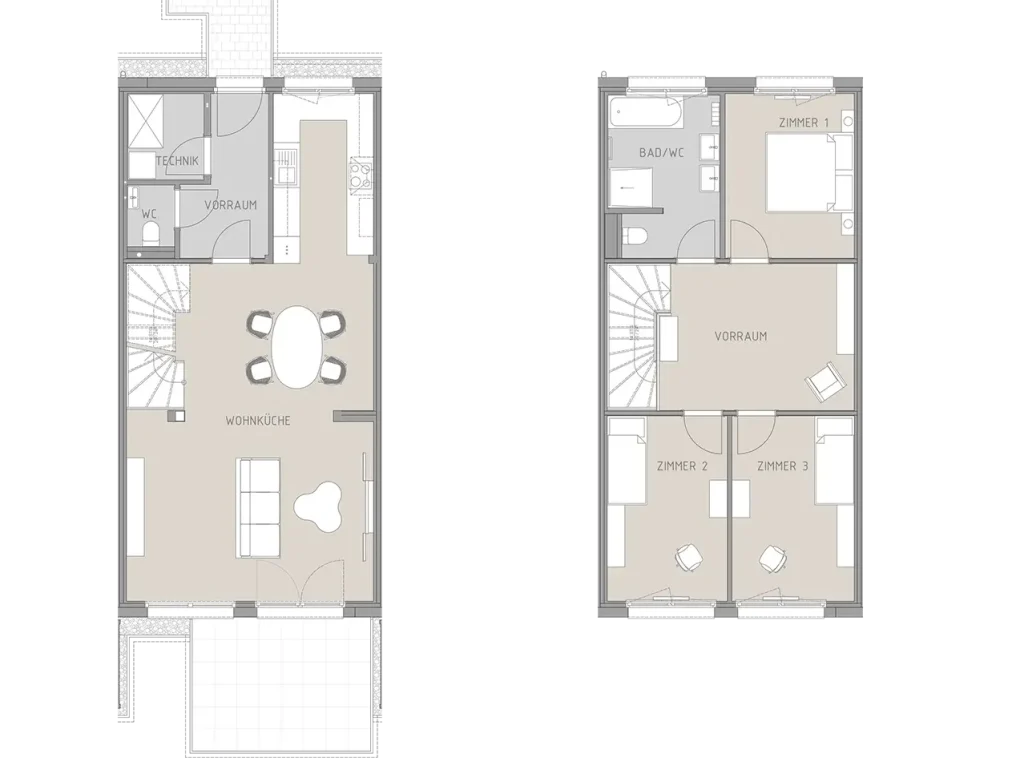 Grundriss Reihenhaus A2