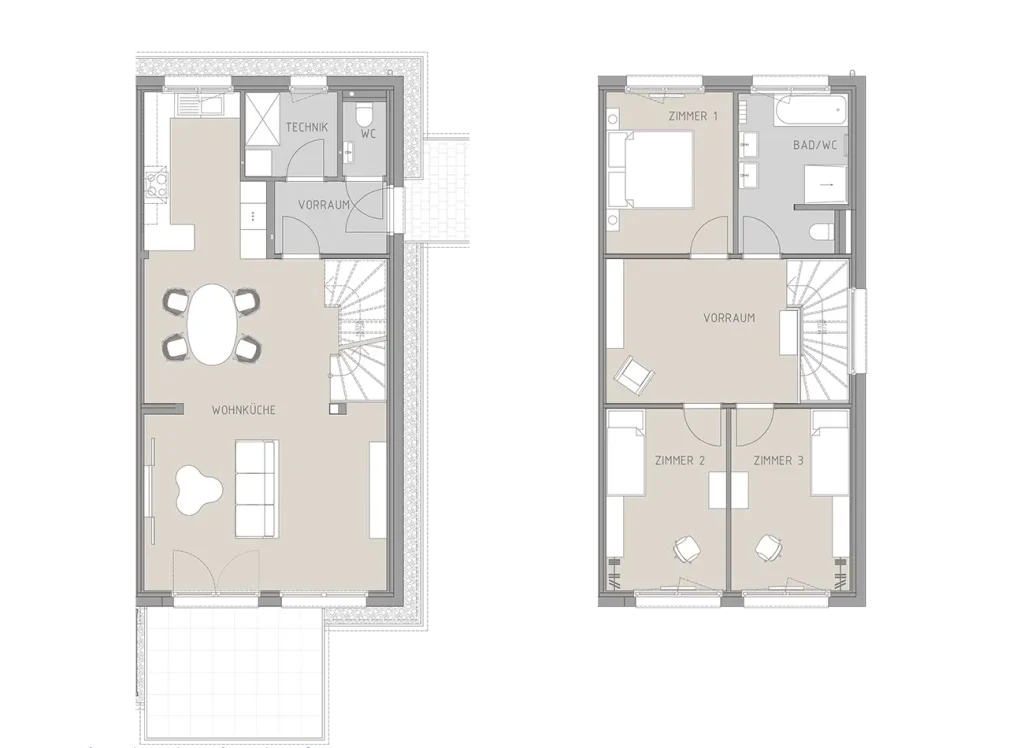 Grundriss Reihenhaus A4