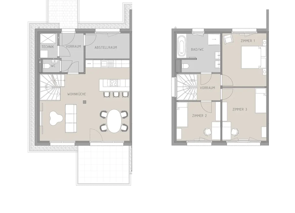 Grundriss Doppelhaushälfte B1