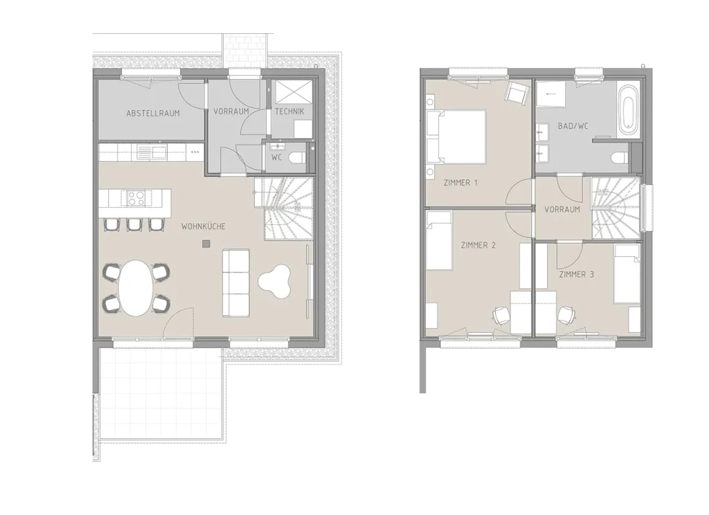 Grundriss Doppelhaushälfte B2